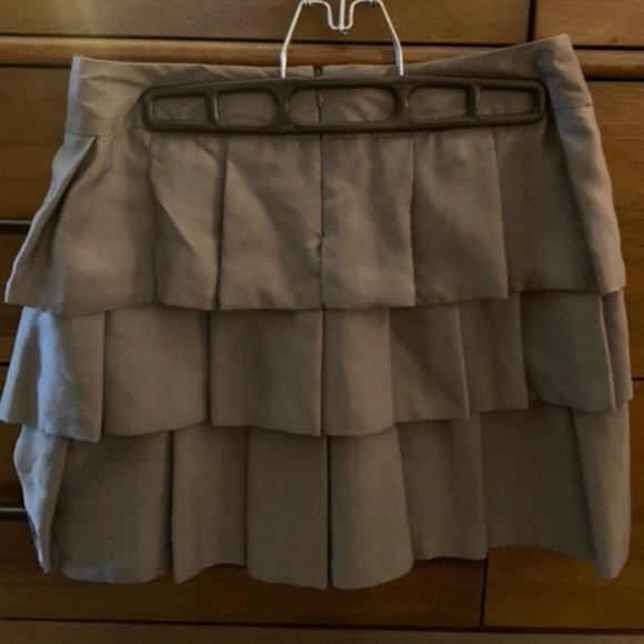 Banana Republic Taupe Fall Layered Skirt Size 2P - Picture 2 of 4